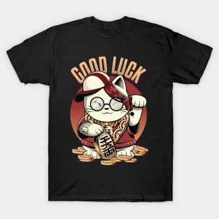 GOODLUCK Chinese Cat hype beast swag T-Shirt